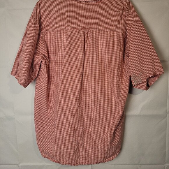 Wrangler Hero Button Up Shirt Mens L Short Sleeve Red Plaid - Picture 3 of 4